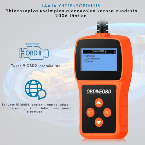 AutoDiag™ – Suora autodiagnoosi ilman puhelinta tai sovellusta