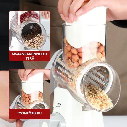 TurboRaastin™ – Käsikäyttöinen raastin, joka raastaa jopa 12× nopeammin