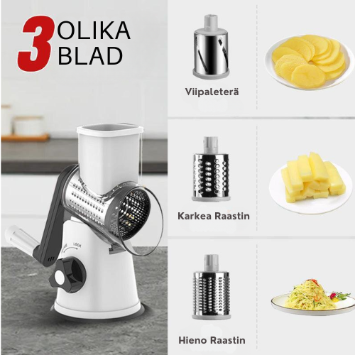 TurboRaastin™ – Käsikäyttöinen raastin, joka raastaa jopa 12× nopeammin